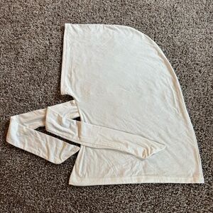 Ivory balaclava with ties, Muslim hijab